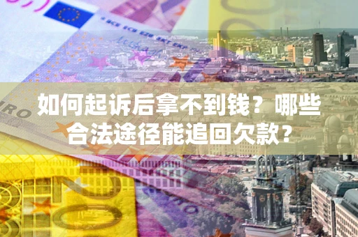 武汉如何起诉后拿不到钱？哪些合法途径能追回欠款？