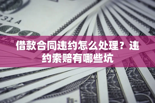武汉借款合同违约怎么处理？违约索赔有哪些坑