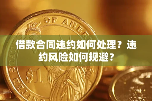 武汉借款合同违约如何处理？违约风险如何规避？