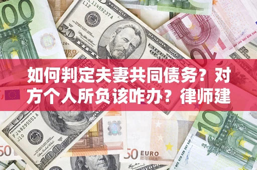 武汉如何判定夫妻共同债务？对方个人所负该咋办？律师建议