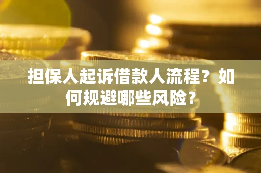 武汉担保人起诉借款人流程？如何规避哪些风险？