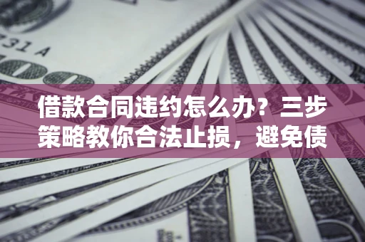 武汉借款合同违约怎么办？三步策略教你合法止损，避免债务危机升级
