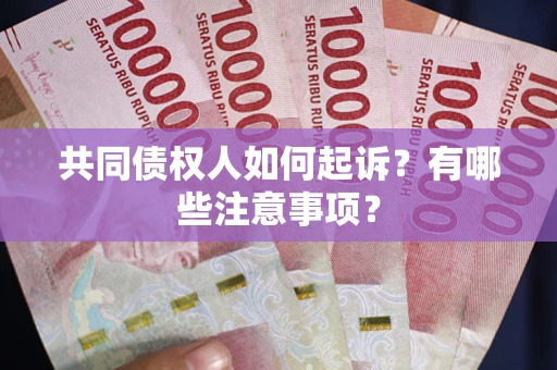 武汉共同债权人如何起诉？有哪些注意事项？