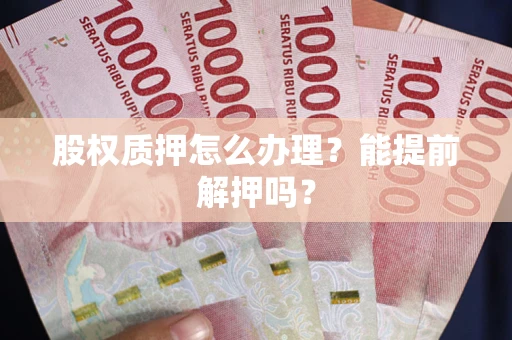 武汉股权质押怎么办理？能提前解押吗？