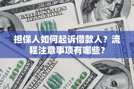 武汉担保人如何起诉借款人？流程注意事项有哪些？